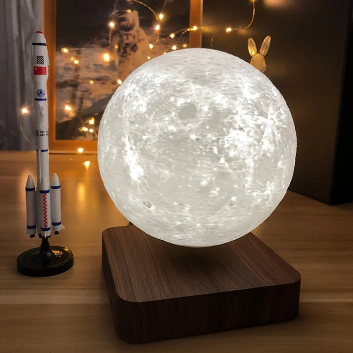 Levitating Moon Table Lamp, Magnetic Floating Night Light With 3 Lighting Modes, 3D Bedside Table Lamp. FREE SHIPPING!