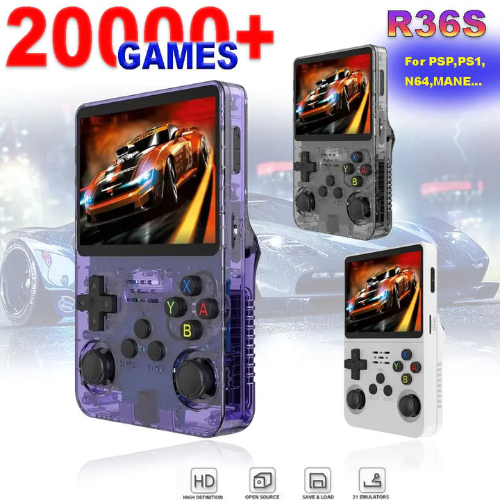 R36S Handheld Game Console: Relive Retro Fun with Over 15,000 Classic Games - FREE SHIPPING!