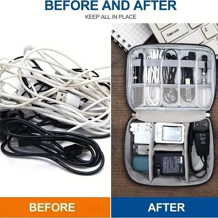 Waterproof Digital Cable Organizer – Keep Your Wires, Chargers, and Gadgets Perfectly Organized on the Go - FREE SHIPPING!