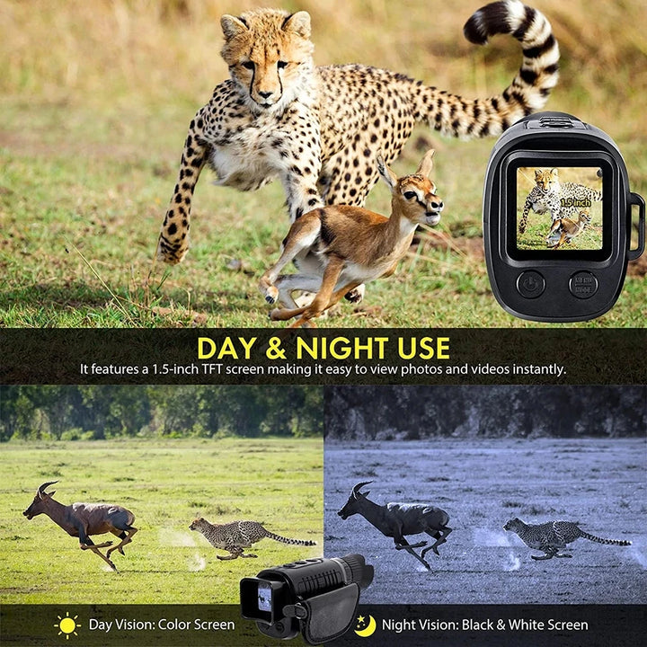 1080P HD Night Vision Monocular – Infrared Camera with 5X Digital Zoom for Hunting and Outdoor Exploration in Full Darkness - FREE SHIPPING!