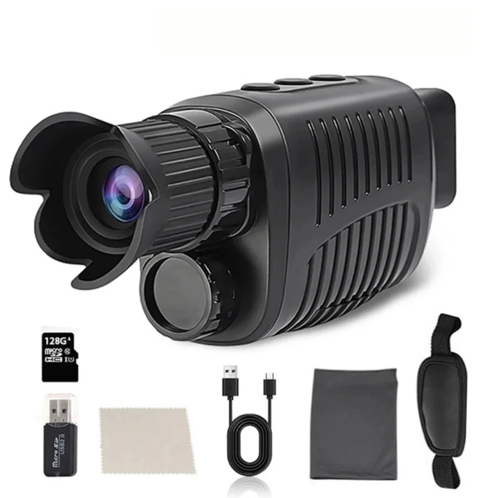 1080P HD Night Vision Monocular – Infrared Camera with 5X Digital Zoom for Hunting and Outdoor Exploration in Full Darkness - FREE SHIPPING!