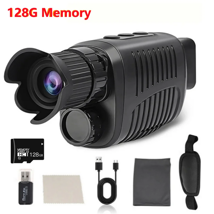 1080P HD Night Vision Monocular – Infrared Camera with 5X Digital Zoom for Hunting and Outdoor Exploration in Full Darkness - FREE SHIPPING!