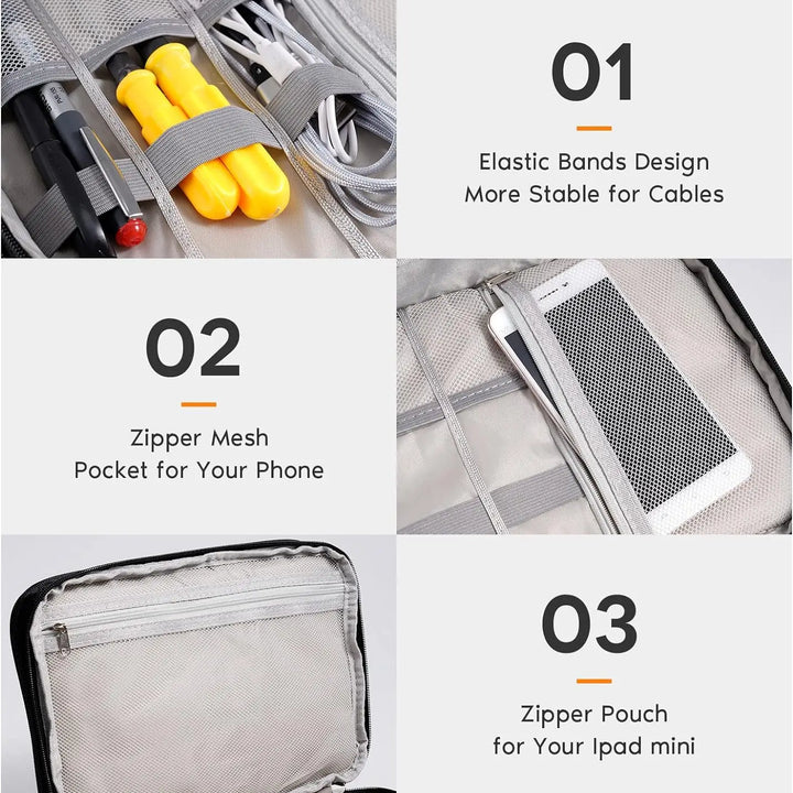 Waterproof Digital Cable Organizer – Keep Your Wires, Chargers, and Gadgets Perfectly Organized on the Go - FREE SHIPPING!