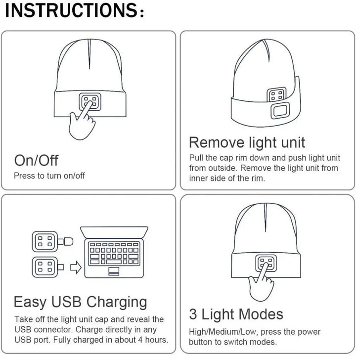 LED Bluetooth Beanie: Music, Light, and Comfort in One Accessory - FREE SHIPPING!